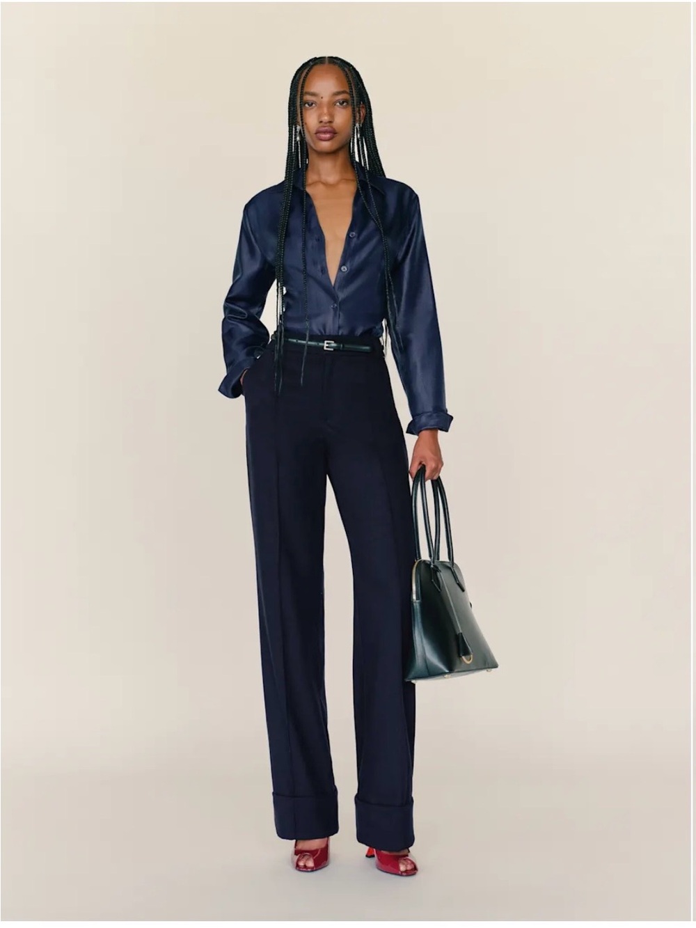 Reformation Ella Pants- Navy
